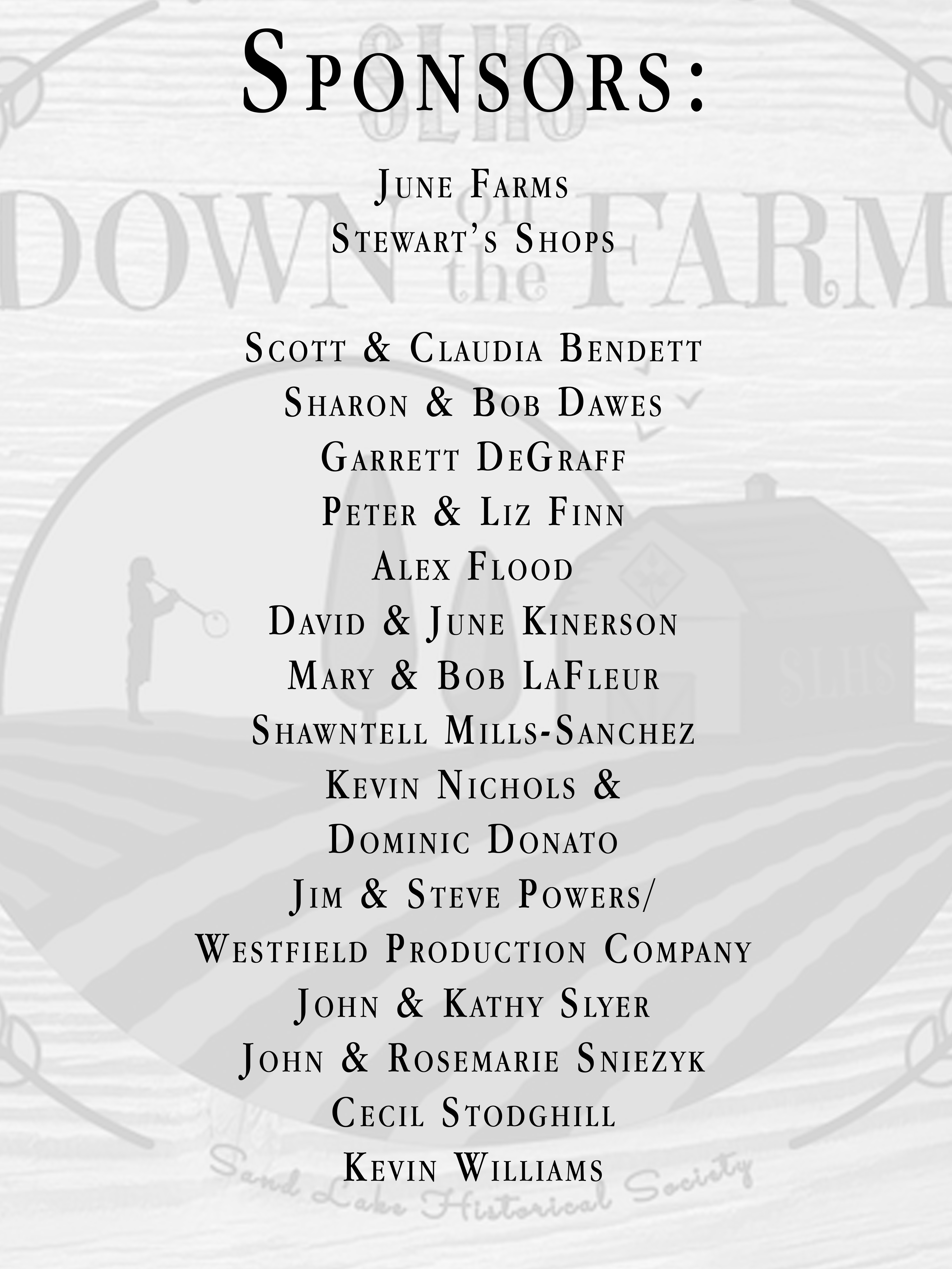 list of sponsors; text below