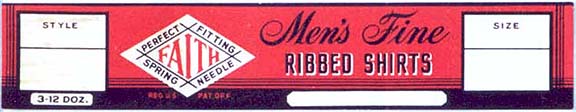 Faith Mills 'ribbed shirts' label