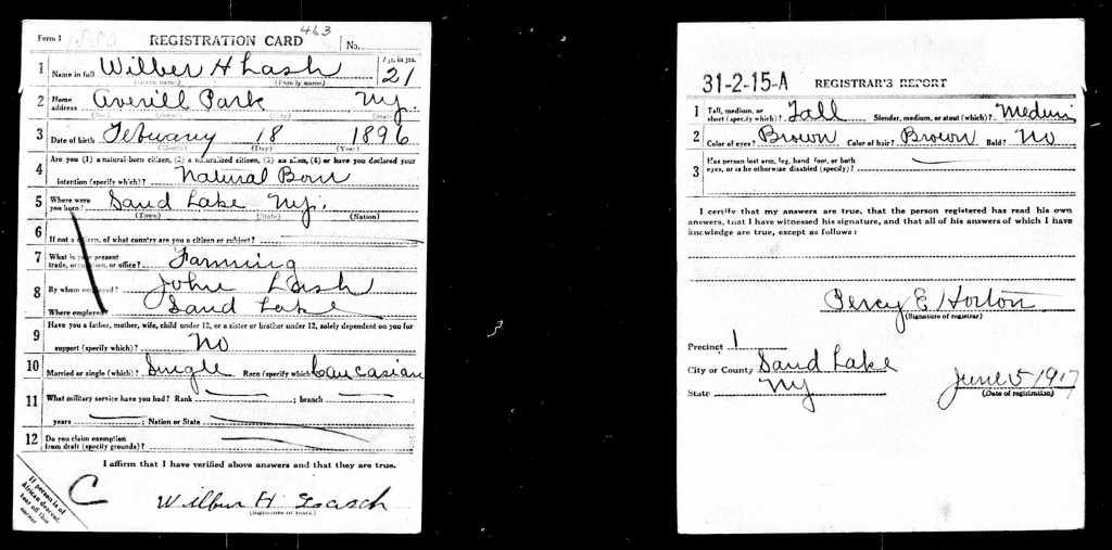 w.h. lash-draft record